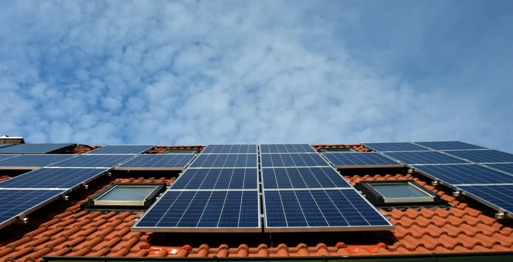 400-watt solar panel system on roof