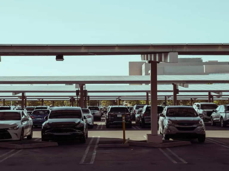 Solar Carport with Cars